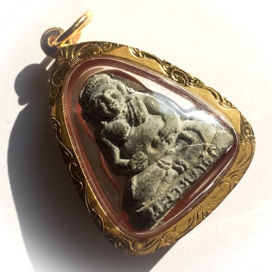 Pra Sangkajjai Nuea Pong Bailan See Tao 2521 BE Solid Gold Frame Pra Sangkajjai Nuea Pong Bailan See Tao 2521 BE Solid Gold Frame