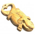 Jing Jok Bee Maha Sanaeh 5 x 2 Cm Carved Ivory Gecko Amulet Jing Jok Bee Maha Sanaeh 5 x 2 Cm Carved Ivory Gecko Amulet
